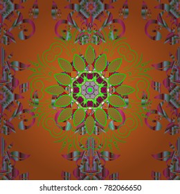 Vector Henna tattoo style. Can be used for textile, greeting card, coloring book, phone case print. Indian floral paisley medallion pattern. Ethnic Mandala ornament.