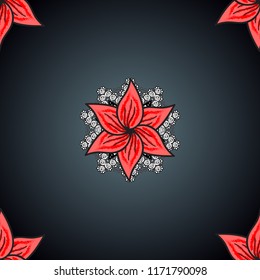 Vector Henna tattoo style. Ethnic Mandala ornament. Indian floral paisley medallion pattern. Can be used for textile, greeting card, coloring book, phone case print.