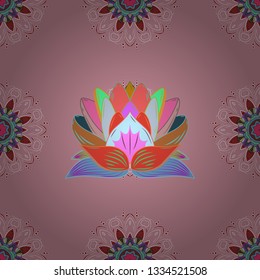 Vector Henna tattoo style. Ethnic Mandala ornament. Indian floral paisley medallion pattern. Can be used for textile, greeting card, coloring book, phone case print.