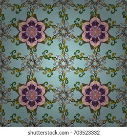 Vector Henna tattoo style. Ethnic Mandala ornament. Can be used for textile, greeting card, coloring book, phone case print. Indian floral paisley medallion pattern.