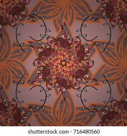 Vector Henna tattoo style. Ethnic Mandala ornament. Can be used for textile, greeting card, coloring book, phone case print. Indian floral paisley medallion pattern.