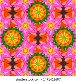 Vector Henna tattoo style. Indian floral paisley medallion pattern. Ethnic Mandala ornament. Can be used for textile, greeting card, coloring book, phone case print.