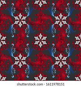 Vector Henna tattoo style. Indian floral paisley medallion pattern. Can be used for textile, greeting card, coloring book, phone case print. Ethnic Mandala ornament.
