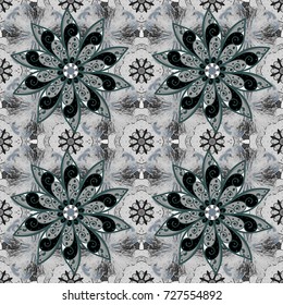 Vector Henna tattoo style. Indian floral paisley medallion pattern. Ethnic Mandala ornament. Can be used for textile, greeting card, coloring book, phone case print.
