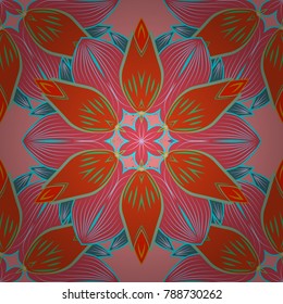 Vector Henna tattoo style. Indian floral paisley medallion pattern. Ethnic Mandala ornament. Can be used for textile, greeting card, coloring book, phone case print.
