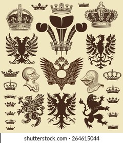 Vector. Heraldic elements