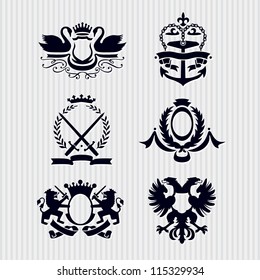 Vector Heraldic Royal Crests Coat of Arms