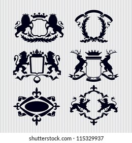 Vector Heraldic Royal Crests Coat of Arms