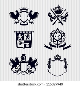 Vector Heraldic Royal Crests Escudo de armas