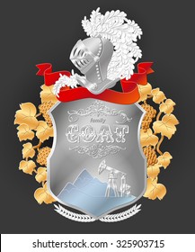 Vector heraldic royal crests coat of arms. Heraldry template. Family symbol. Good for wedding gift or anniversary present.