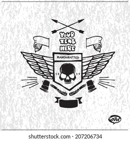 vector heraldic for your text. grunge coat of arms