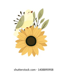 Vector herb set. Summer, spring illustration. Designer elements. Flower, leaves, branches