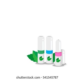 Vector of herbal inhaler on white background.
