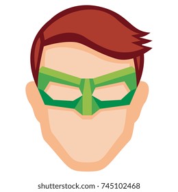 Vector Hero Head Isolated On White Background