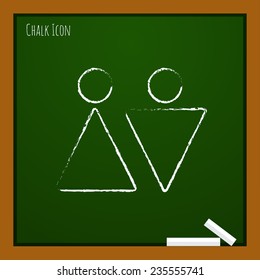 Vector heterosexual couple flat outline con. Eps10