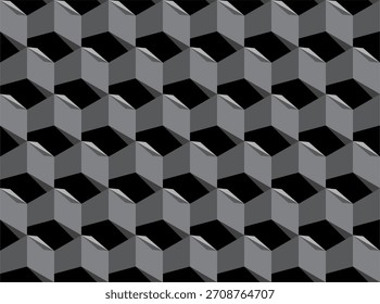 VECTOR HEXÁGONO ABSTRACTAS SIN COSTURAS GRIS