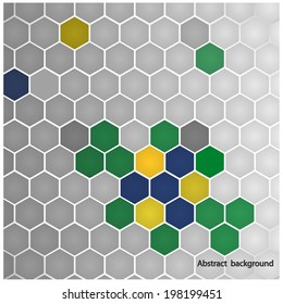 Vector hexagon background . Can be used in cover design, book design, website background, CD cover, advertising. 