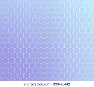 Vector hexagon background. Honeycomb inspired Abstract geometric Background of hexagons and triangles in colors of lavender. Abstract pattern. Lavender backdrop. Flow of colors. Vector Regular Texture