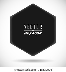 Vector Hexagon for Backgrounds, Patterns, Geometric illustrations.
