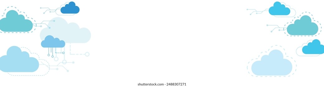 Vector Hexagon Banner Abstract Background. Science Technologic Hexagonal Pattern in Minimalist Style. Clear Blank Subtle Textured Backdrop. Data Clouds and Circuits Texture Design.