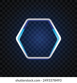 Vector of hexagon banner set. Simple banner. Futuristic banner.