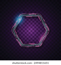 Vector of hexagon banner set. Simple banner. Futuristic banner.
