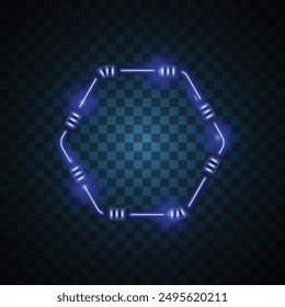 Vector de Anuncio hexagonal. Un simple Anuncio. Anuncio futurista.