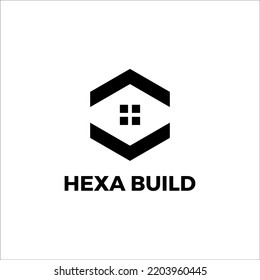 Vector Hexagon Building Abstract Logo