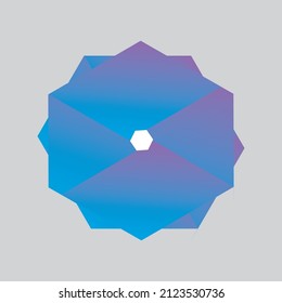 vector hexagon with color combination 