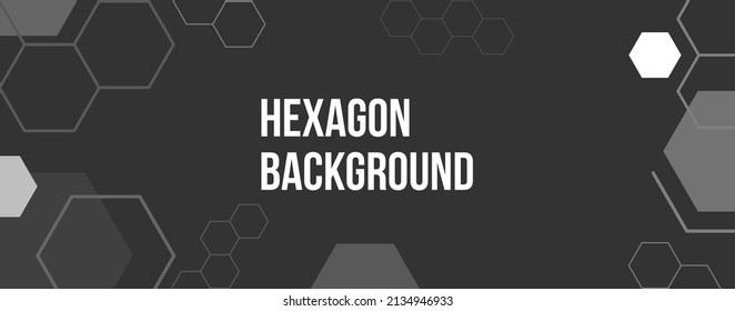 Vector hexagon geometric background. Science, technology, chemistry and medical concept for your design. Abstract gray wallpaper with hexagon.