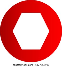 Vector Hexagon Geometric Shape Icon

