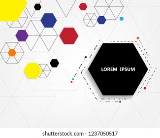vector hexagon geometric template background