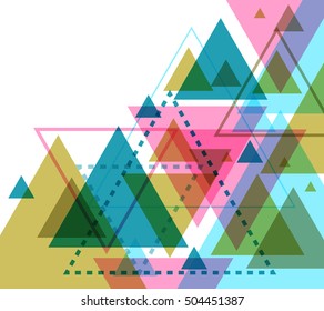 vector hexagon geometry, abstract polygon background, triangle poster design