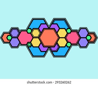 vector hexagon geometry background