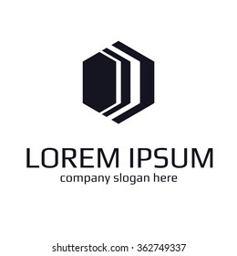 Vector of hexagon icon. Logo. Business. Finance. Food. Business icon for the company. Design element. Vector illustration.