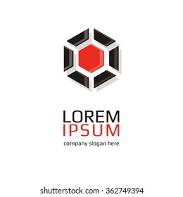 Vector of hexagon icon. Logo. Business. Finance. Food. Business icon for the company. Design element. Vector illustration.