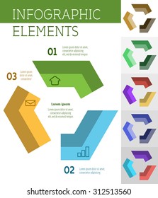 Vector hexagon infographic elements. Template for cycle diagram, graph, presentation and round chart. Business concept with tree segments,, options or parts. 