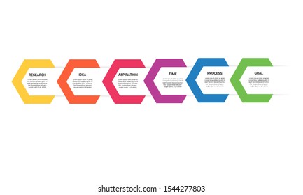 Vector hexagon Infographic stack chart design with icons and 6 options or steps. for business concept. Can be used for presentations banner, workflow layout, process diagram, flow chart,