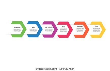 Vector Hexagon Infographic Stack Chart Design With Icons And 6 Options Or Steps. For Business Concept. Can Be Used For Presentations Banner, Workflow Layout, Process Diagram, Flow Chart,