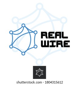 Logo von Vector Hexagon Line Connections.