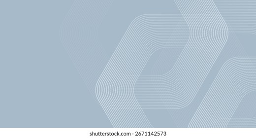 Linhas hexágono vetorial no plano de fundo cinza. Linha de faixa geométrica futura moderna