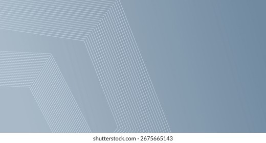 Vector hexagon lines on gray background. Geometric stripe line art design modern art