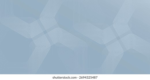 Líneas hexagonales de Vector sobre fondo gris. Diseño geométrico del arte de la línea de la raya buen Vector futurista