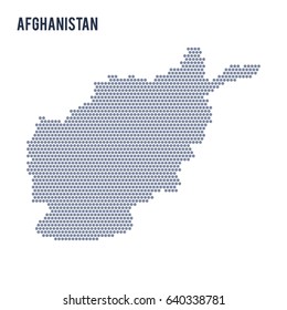 Vector hexagon map of Afghanistan on a white background