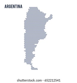 Vector hexagon map of Argentina . Business space illustration of the country.