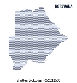 Vector hexagon map of Botswana . Business space in the country