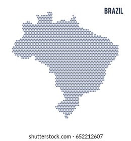 Vector hexagon map of Brazil. Business space illustration of the country.