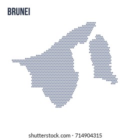 Vector hexagon map of Brunei . Business space in the country.