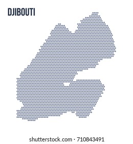 Vector hexagon map of Djibouti . Business space in the country.