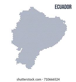 Vector hexagon map of Ecuador . Business space in the country.